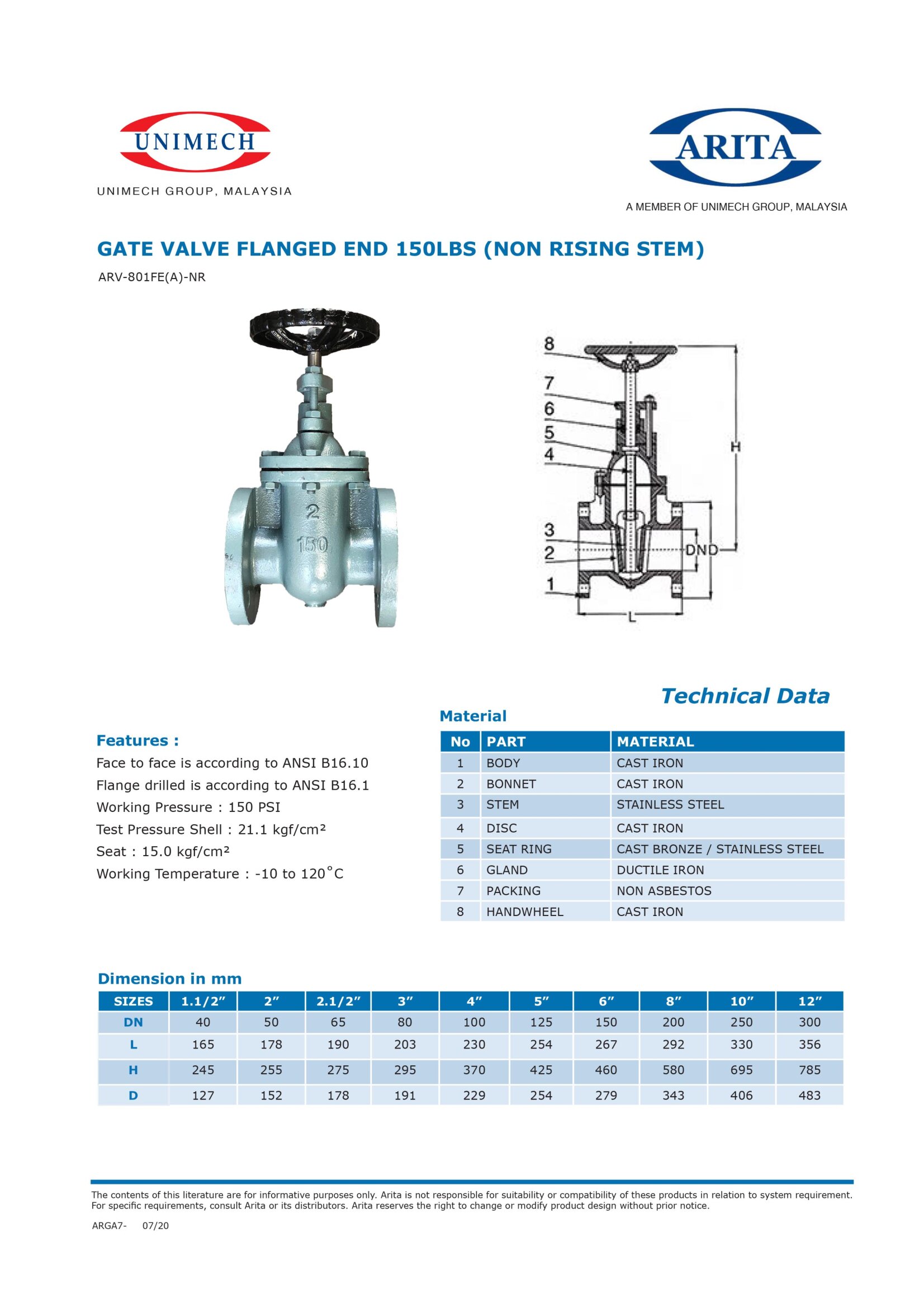 Foot Valve, Gate Valve – Unimech